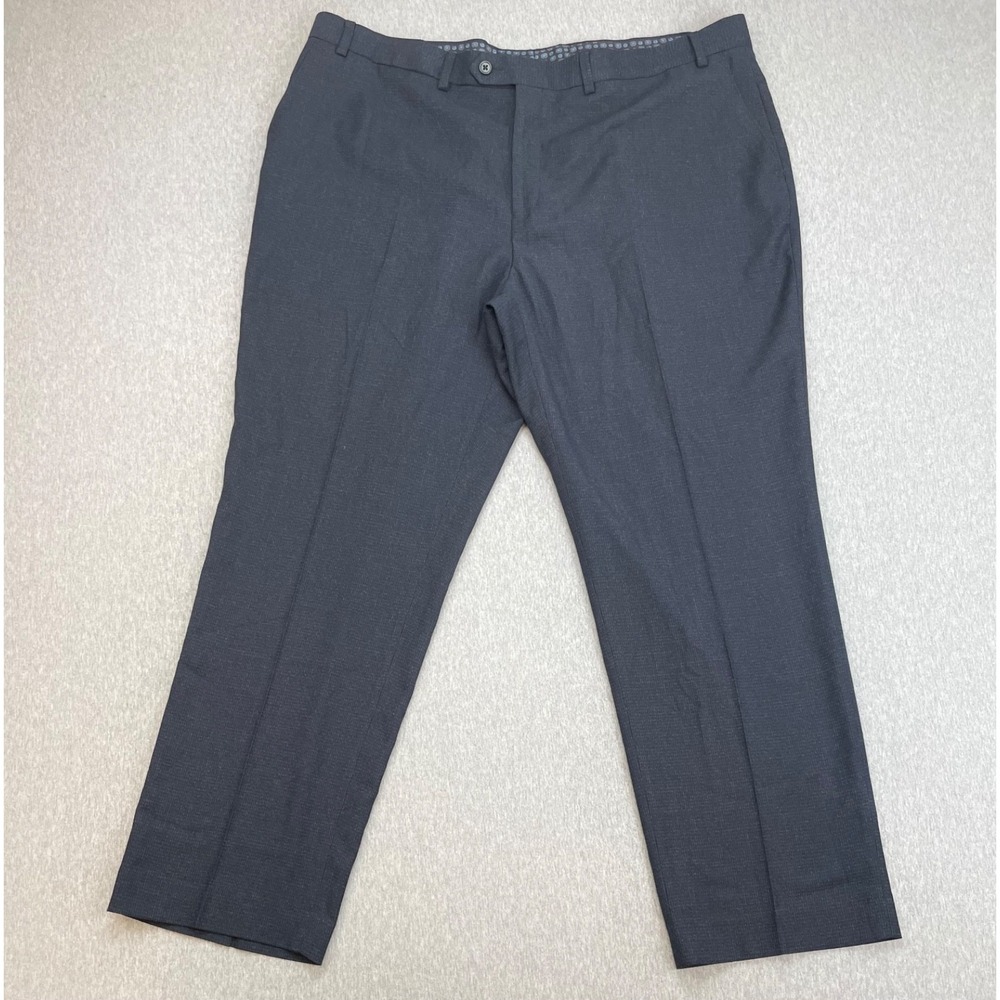 Michael Kors Pants Men 42 x 30 Navy Blue Performance Stretch Flat Front Straight